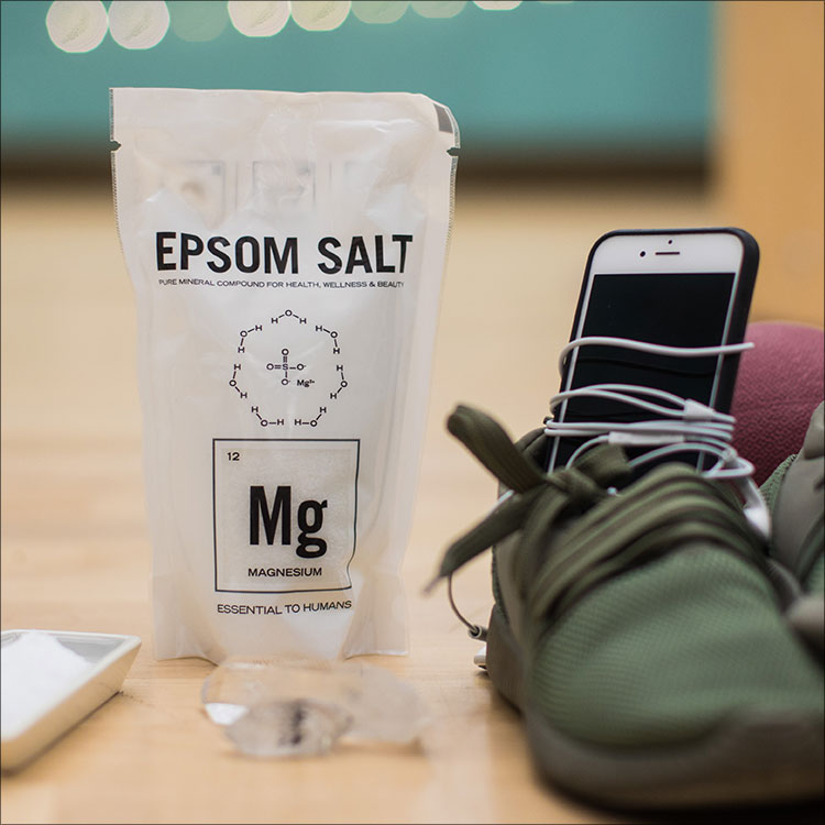 epsom salt and fitness accessories